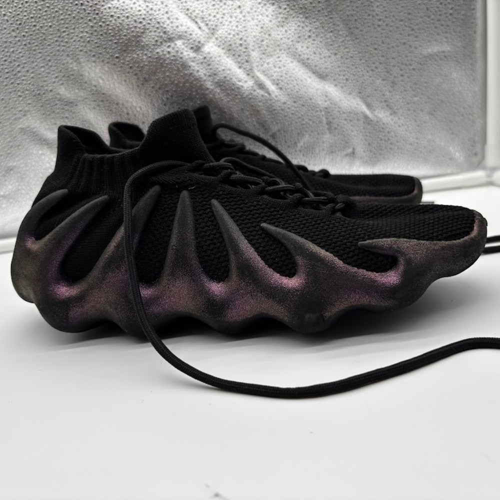 Adidas Yeezy‎ 450 Utility Black Iridescent Purple Claw Sole Sneakers Mens